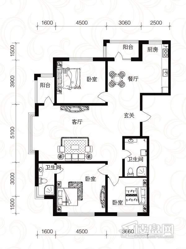 鑫都丽水雅居户型图B7-e户 