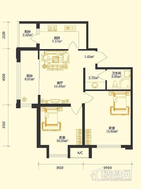 溪水湾户型三图