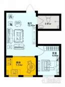 金域蓝城户型图SOHO2.0 E户