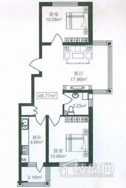 东方玫瑰园户型图P户型 