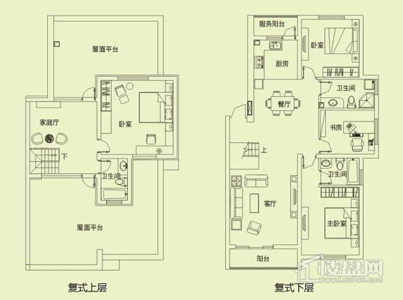 滨才城户型图复式户型 