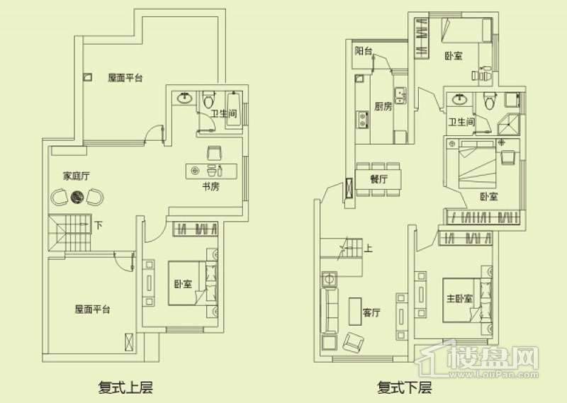 滨才城户型图复式户型 