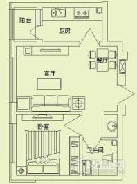 滨才城户型图二期C1b户型 