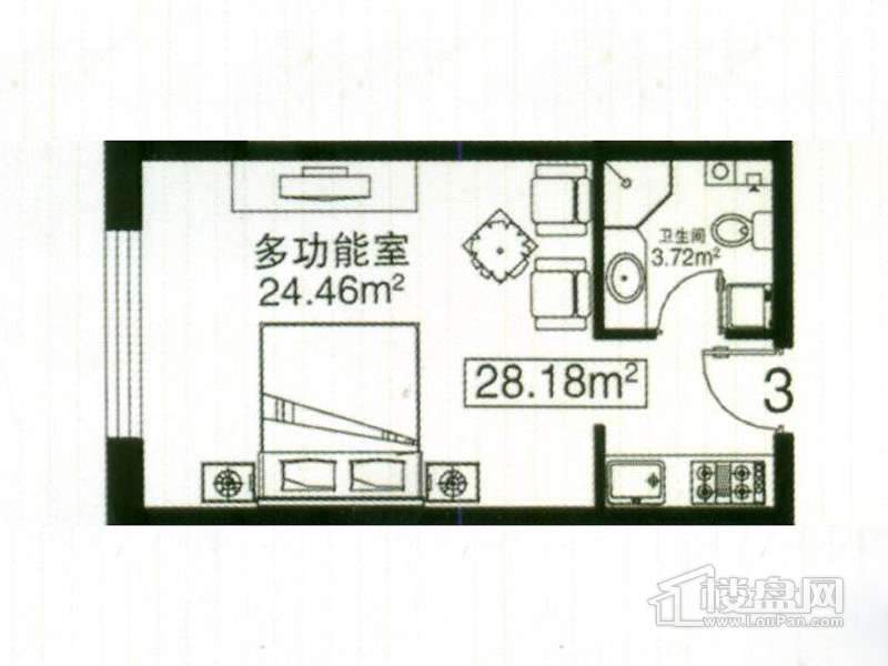 丽水丁香园户型图3、4号户 