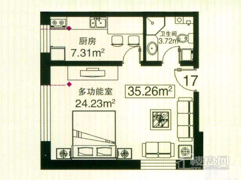 丽水丁香园户型图17、18号 