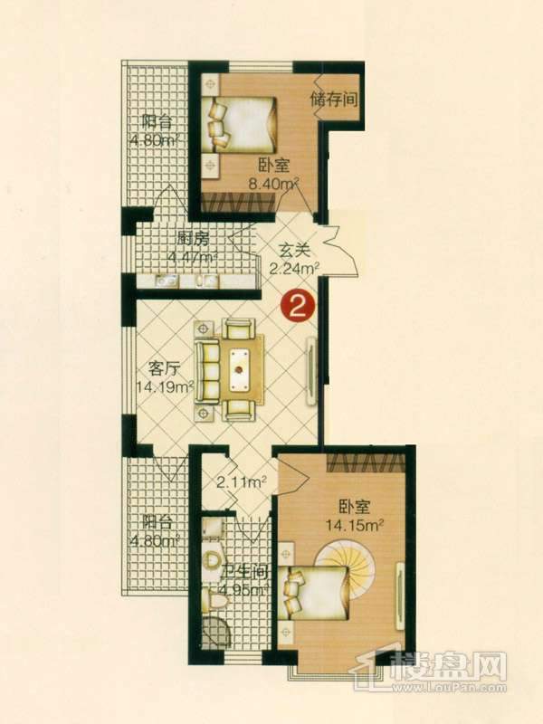 新大发国际广场户型图A4栋 