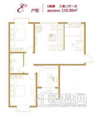 香悦澜溪D-E3室2厅1卫 