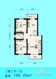 馨合佳园二室二厅一卫户型图