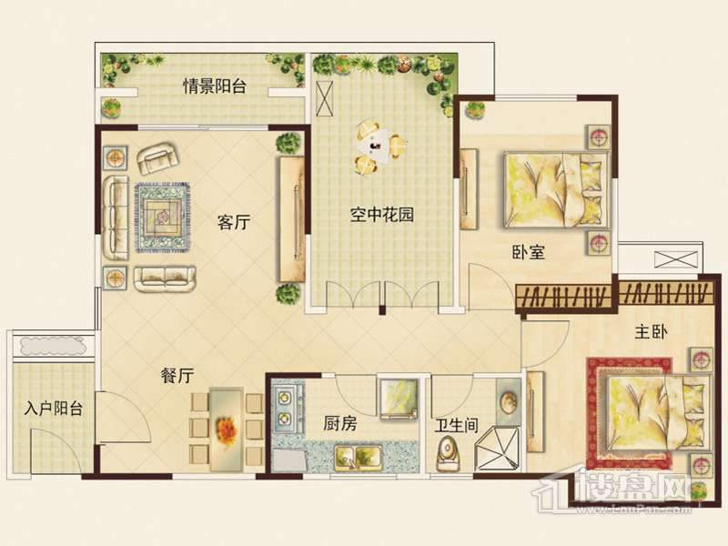 贵阳中铁逸都国际3室2厅2卫户型图-贵阳楼盘网