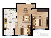 枫蓝国际10.11号楼A户型2室1厅1卫1厨