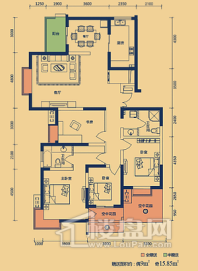 4#楼 J户型 四室两厅两卫