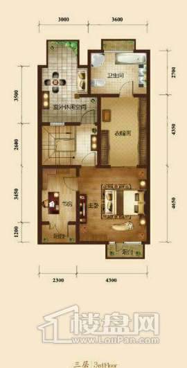 五矿正信榕园一期别墅b2户型3层3室2厅5卫1厨