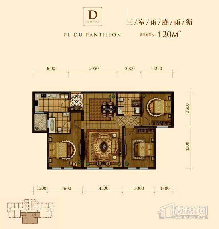 高层标准层D户型