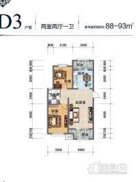 高层标准层D3户型