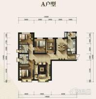 高层标准层A户型4室2厅2卫1厨