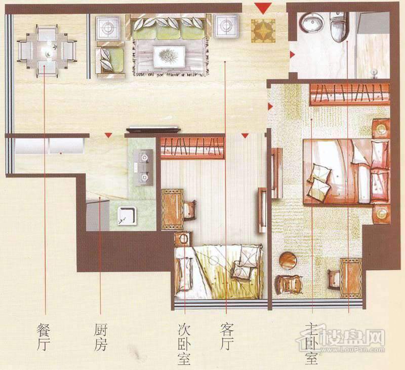 2号楼标准层A1户型