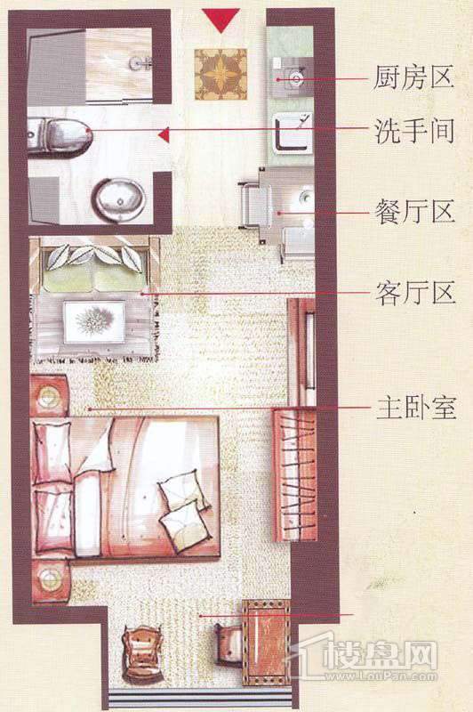 2号楼标准层D2户型