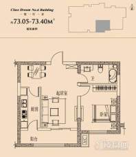 6号楼标准层一室户型1室1厅1卫1厨