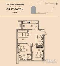 6号楼标准层两室户型2室1厅1卫