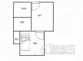 户型图1室1厅1卫1厨1