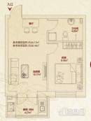 铂宇剑桥郡多层 A1户型 1室1厅1卫1厨 