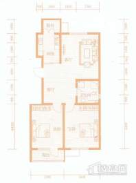 公园201028#、30#楼标准层2E户型2室2厅1卫1厨 95.00㎡