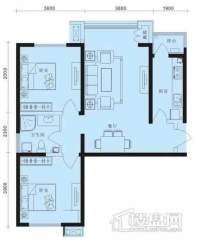 3号楼标准层两室户型