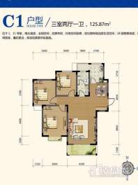 1、11号楼标准层C1户型