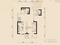 13#楼标准层04户型1室2厅1卫1厨 80.20