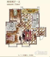 一期6-8号楼01、04单元标准层户型