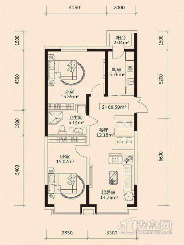 工大左岸户型图