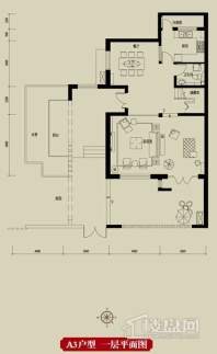 别墅A3户型1层