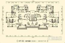 华府叠拼别墅HF户型3层4室2厅2卫1厨 244.82㎡