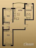 金河铭苑G123-3户型 2室2厅1卫1厨