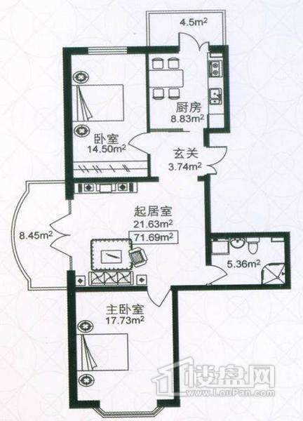 金泰湖滨绿茵户型图