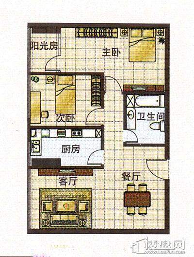 2号楼标准层户型