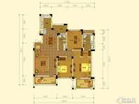 绿城蓝庭地中海庭院洋房152方户型3室2厅2卫1厨 