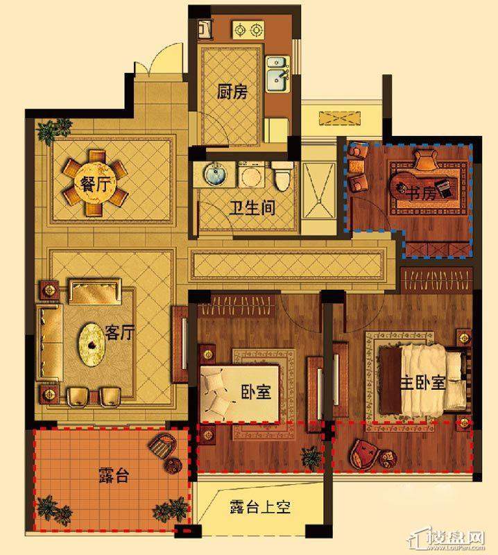 杭州野风·启城5室3厅3卫户型图