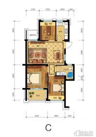 滨江金色黎明C户型3室2厅1卫1厨