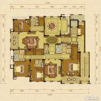 绿城西子杭州御园2#边套平层官邸B户型4室2厅4卫1厨 342.00㎡