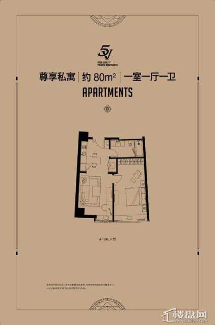 野风·现代中心户型图 1室1厅1卫80.00野风·现代中心户型图 1室1厅1卫80.00㎡