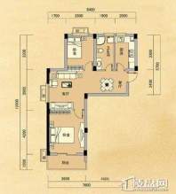 阳光逸城A户型2室2厅1卫1厨 78.00㎡