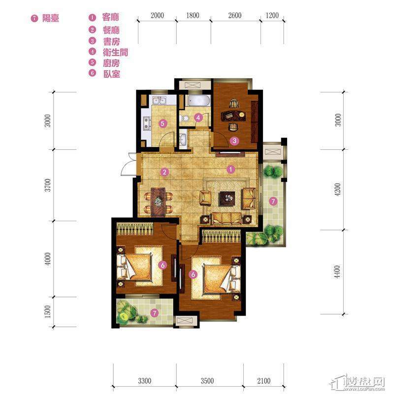 金日紫爵公寓 户型图