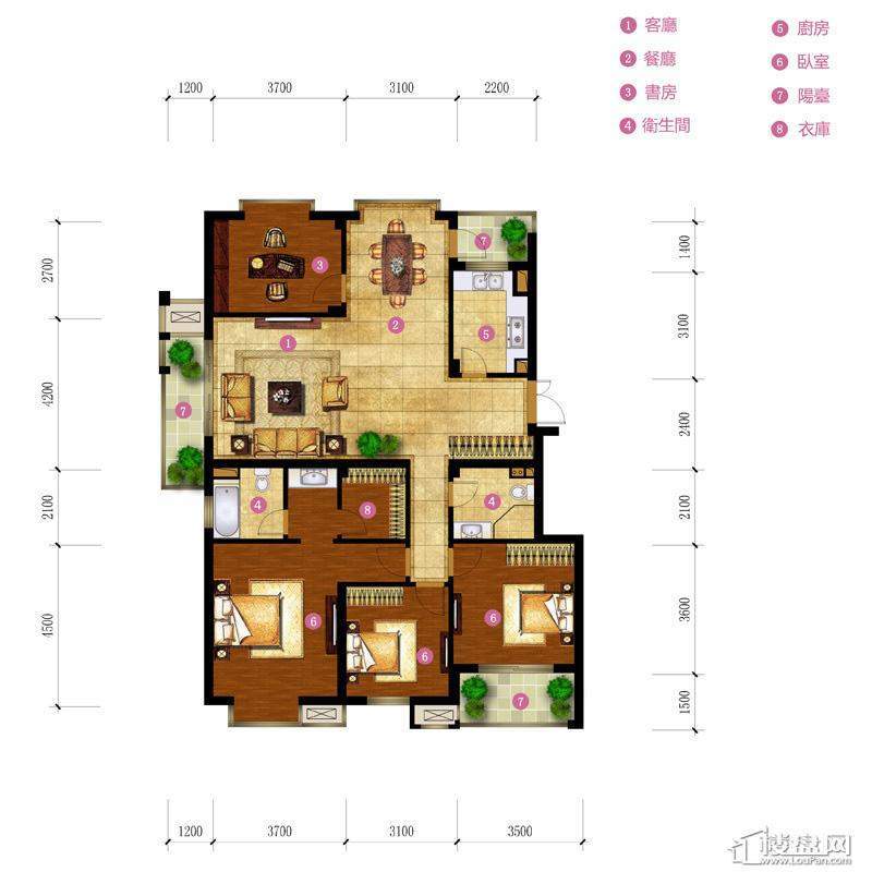 金日紫爵公寓 户型图