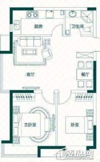 LOHAS上院B户型2室2厅1卫1厨