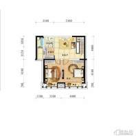 中海龙湾二期160平灵动跃层二层户型图2室1厅1卫 160.00㎡