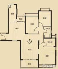 三期7、8号楼2单元A户型3室2厅2卫1厨 