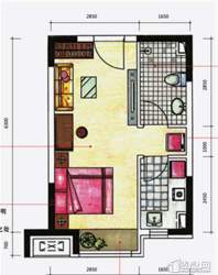 U-WORLD优品天地U-15户型1室1厅1卫
