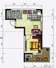 U-WORLD优品天地U-16户型1室1厅1卫1厨