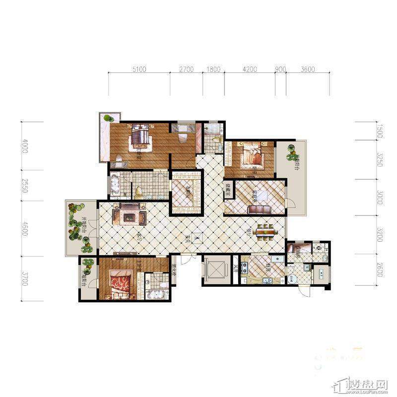 保利·康桥A户型4室2厅4卫